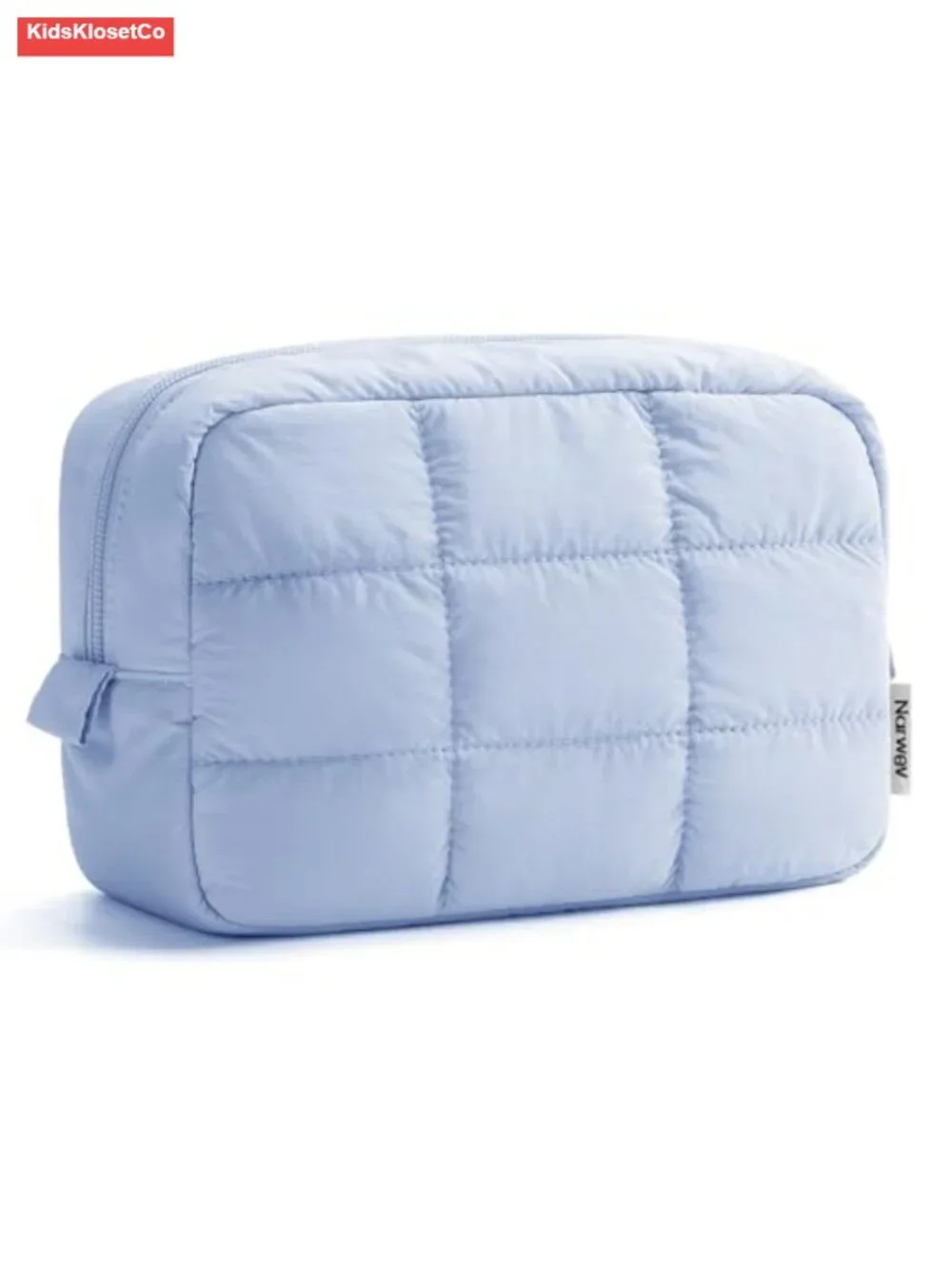 Puffy Quilted Nylon Makeup Bag Cosmetic Travel Toiletry Organizer